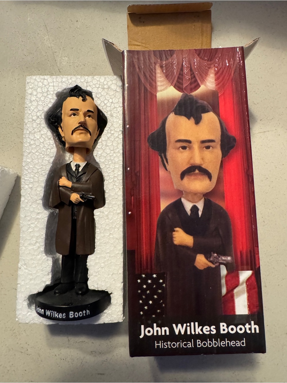 John Wilkes Booth bobblehead, never displayed.